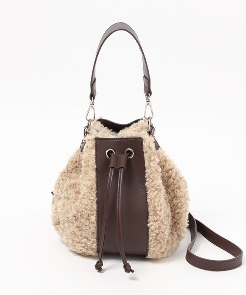 PAGEBOY（ページボーイ）の「ボアMIXバッグ（バッグ・レディース・オフホワイト05/ベージュ55・F）」の7枚目の写真