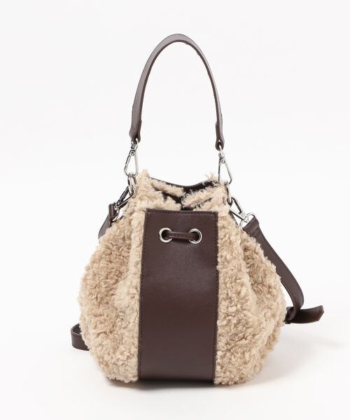 PAGEBOY（ページボーイ）の「ボアMIXバッグ（バッグ・レディース・オフホワイト05/ベージュ55・F）」の9枚目の写真