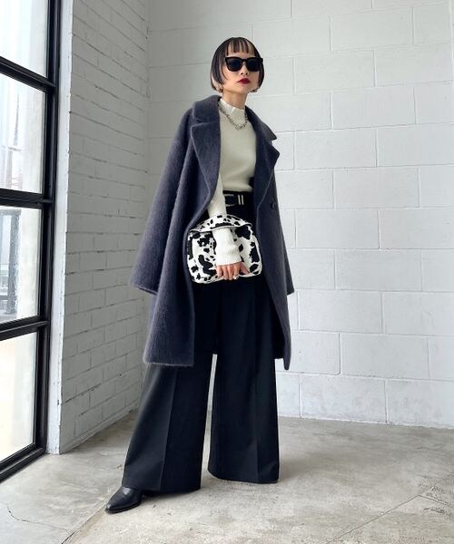 PAGEBOY（ページボーイ）の「リップルプリーツテレコタートル（トップス・レディース・オフホワイト05/ブラック09/オレンジ45/ダークブラウン58/ペールブルー89・F）」の9枚目の写真