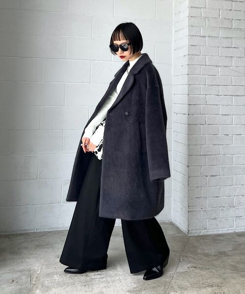 PAGEBOY（ページボーイ）の「リップルプリーツテレコタートル（トップス・レディース・オフホワイト05/ブラック09/オレンジ45/ダークブラウン58/ペールブルー89・F）」の10枚目の写真