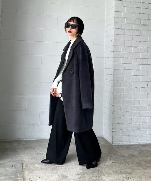 PAGEBOY（ページボーイ）の「リップルプリーツテレコタートル（トップス・レディース・オフホワイト05/ブラック09/オレンジ45/ダークブラウン58/ペールブルー89・F）」の11枚目の写真