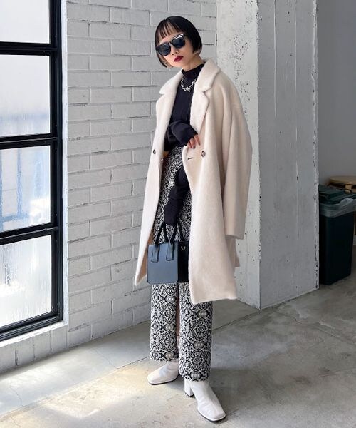 PAGEBOY（ページボーイ）の「リップルプリーツテレコタートル（トップス・レディース・オフホワイト05/ブラック09/オレンジ45/ダークブラウン58/ペールブルー89・F）」の15枚目の写真