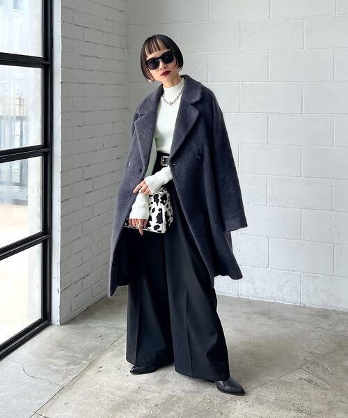 PAGEBOY（ページボーイ）の「リップルプリーツテレコタートル（トップス・レディース・オフホワイト05/ブラック09/オレンジ45/ダークブラウン58/ペールブルー89・F）」の12枚目の写真