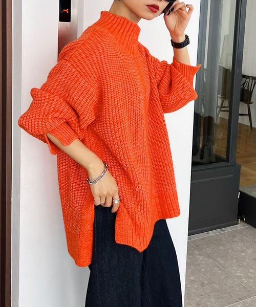 PAGEBOY（ページボーイ）の「アゼスリットタートルニット