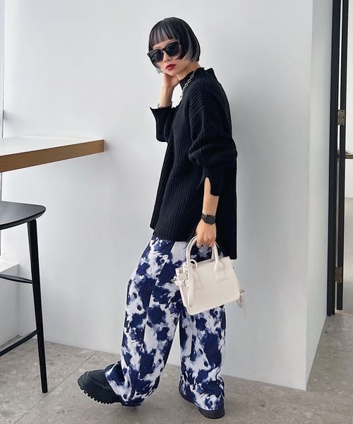 PAGEBOY（ページボーイ）の「アゼスリットタートルニット（トップス・レディース・オフホワイト05/ブラック09/オレンジ45/ベージュ55/ペールブルー89・F）」の14枚目の写真