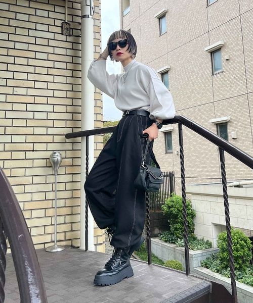 105幕墨染め丸パッチパンツ 105幕墨染め丸パッチパンツ
