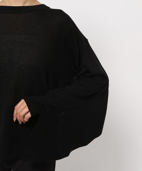 PAGEBOY（ページボーイ）の「シアーフレアニット（トップス・レディース・オフホワイト05/ブラック09/ピーコック84・F）」の22枚目の写真