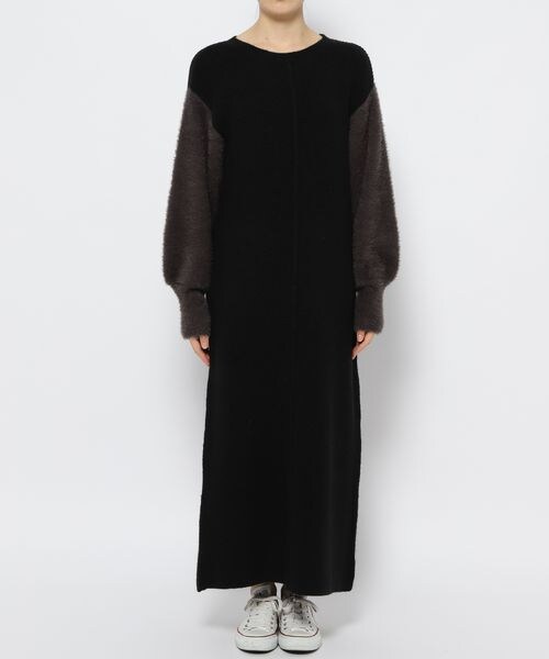 PAGEBOY（ページボーイ）の「シャギースリーブニットワンピース（ワンピース/ドレス・レディース・オフホワイト05/ブラック09・F）」の7枚目の写真