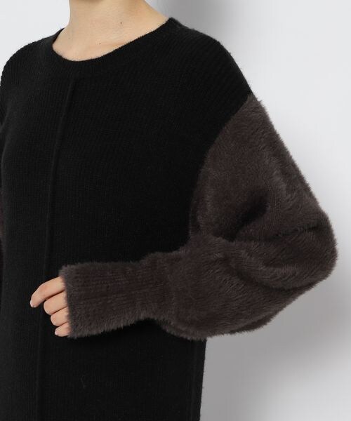 PAGEBOY（ページボーイ）の「シャギースリーブニットワンピース（ワンピース/ドレス・レディース・オフホワイト05/ブラック09・F）」の11枚目の写真