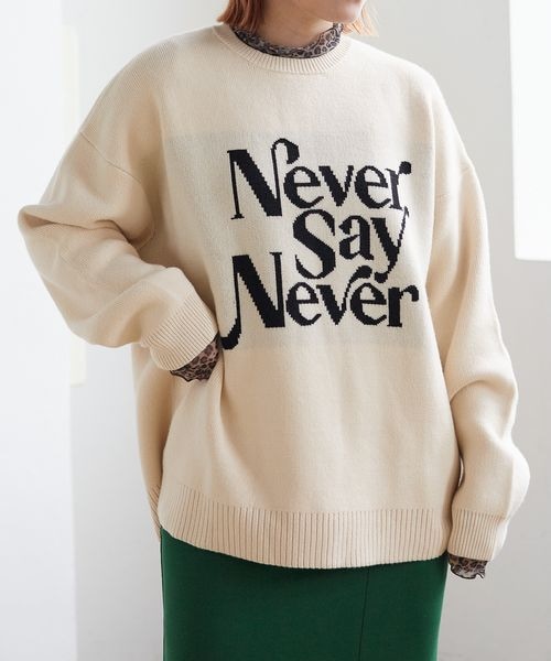 PAGEBOY（ページボーイ）の「ジャガードロゴニット（トップス・レディース・ブラック09/クリーム52/グリーン75/パープル95・FREE）」の13枚目の写真