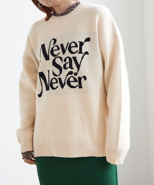 PAGEBOY（ページボーイ）の「ジャガードロゴニット（トップス・レディース・ブラック09/クリーム52/グリーン75/パープル95・FREE）」の12枚目の写真