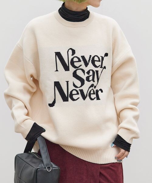 PAGEBOY（ページボーイ）の「ジャガードロゴニット（トップス・レディース・ブラック09/クリーム52/グリーン75/パープル95・FREE）」の18枚目の写真