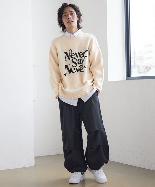 PAGEBOY（ページボーイ）の「ジャガードロゴニット（トップス・レディース・ブラック09/クリーム52/グリーン75/パープル95・FREE）」の20枚目の写真