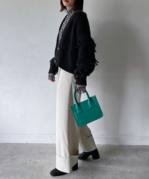 PAGEBOY（ページボーイ）の「フリンジショートカーディガン（トップス・レディース・オフホワイト05/ブラック09/チェリー35・F）」の16枚目の写真