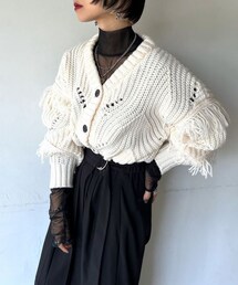 PAGEBOY | フリンジショートカーディガン(トップス)