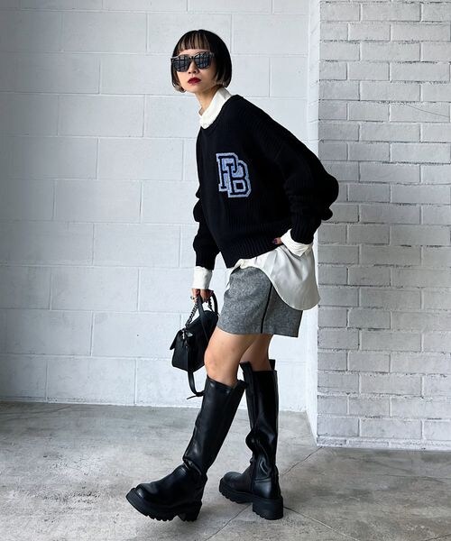 PAGEBOY（ページボーイ）の「ツイードショートパンツ（パンツ・レディース・ブラック09/ターコイズ76・F）」の6枚目の写真