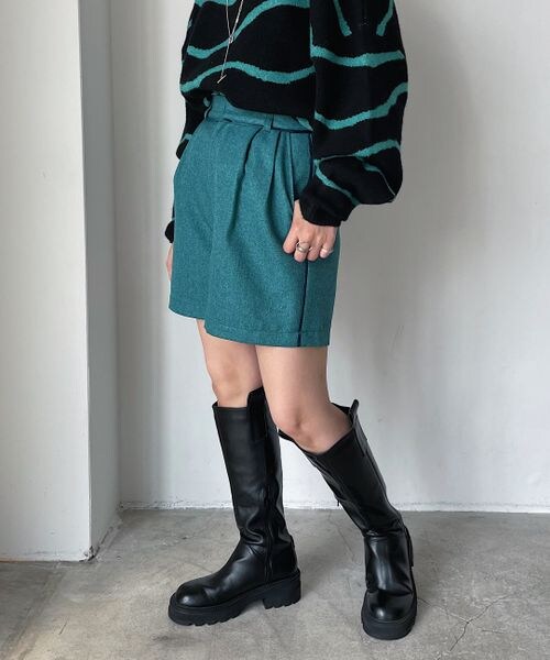 PAGEBOY（ページボーイ）の「ツイードショートパンツ（パンツ・レディース・ブラック09/ターコイズ76・F）」の8枚目の写真