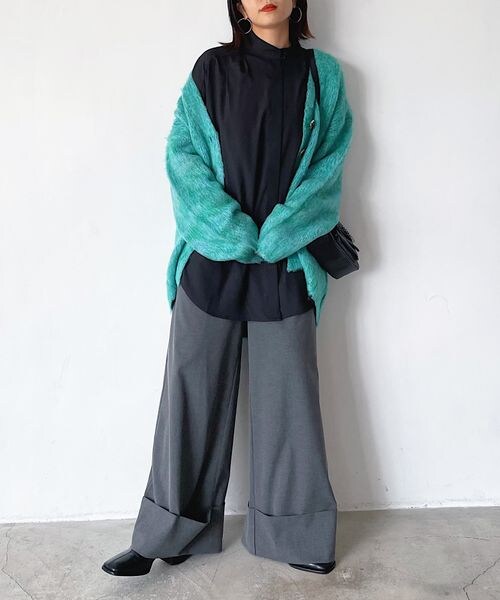 PAGEBOY（ページボーイ）の「ハイネックチュニックブラウス（トップス・レディース・オフホワイト05/ブラック09/ターコイズ76・F）」の10枚目の写真