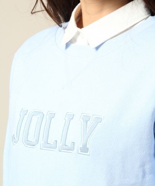 LOWRYS FARM（ローリーズファーム）の「スウェットロゴプルオーバーロングスリーブ３（トップス・レディース・オフ/グレー/サックス・Ｍ/Ｌ）」の7枚目の写真