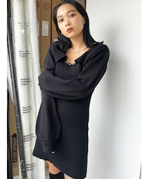 EMODA | チェーンカバーニットワンピース(ワンピース)