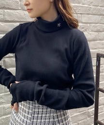 one after another NICE CLAUP | イニシャルハイネックトップス(Tシャツ/カットソー)