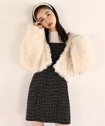 one after another NICE CLAUP | 【アウター受注会】マフラーセットチベットファーコート(テーラードジャケット)