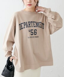 PUAL CE CIN | ロゴプリントプレーティングプルオーバー(Tシャツ/カットソー)