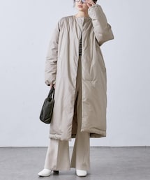 PUAL CE CIN | フレンチダックダウンノーカラーコート(その他アウター)