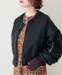 natural couture（ナチュラルクチュール）の「ギャザースリーブMA-1（ブルゾン・レディース）」