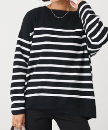 OUVRAGE CLASSE | ボートネックボーダーニット(ニット/セーター)