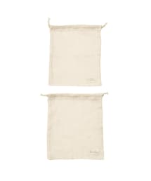 綿混メッシュ巾着2個セット