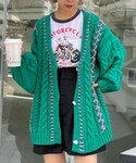 CIAOPANIC(チャオパニック) | 【HELLO.SANFRANCISCO】ケーブル配色ハートボタンカーデ(針織衫/披肩)