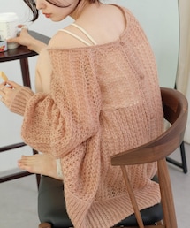 Kastane | 【カタログ掲載アイテム】モヘア2wayメッシュニット(カーディガン/ボレロ)