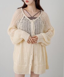 Kastane | 【カタログ掲載アイテム】モヘア2wayメッシュニット(カーディガン/ボレロ)