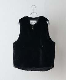 【CULLNI】 Side Open Eco Fur Zip Vest