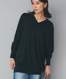 RIVE DROITE（リヴドロワ）の「【キレイ見えするネックライン】カシミヤ混ワイドチュニックニット（ニット/セーター）」