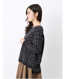earth music&ecology | 段差ゆるニットウィンドペンプルオーバー(トップス)