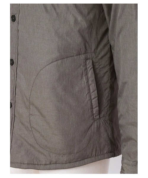 SEVENDAYS=SUNDAY（セブンデイズサンデイ）の「Men's ポリシャンブレー 中綿シャツジャケット（ジャケット・メンズ・グリーン/ネイビー・S/M/L）」の7枚目の写真