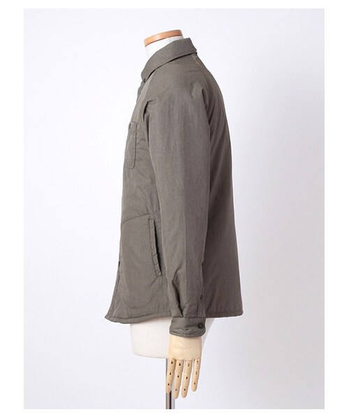 SEVENDAYS=SUNDAY（セブンデイズサンデイ）の「Men's ポリシャンブレー 中綿シャツジャケット（ジャケット・メンズ・グリーン/ネイビー・S/M/L）」の4枚目の写真
