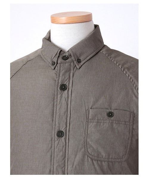 SEVENDAYS=SUNDAY（セブンデイズサンデイ）の「Men's ポリシャンブレー 中綿シャツジャケット（ジャケット・メンズ・グリーン/ネイビー・S/M/L）」の6枚目の写真