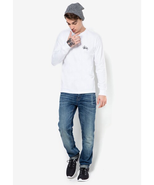 STUSSY（ステューシー）の「Long Sleeve Basic Logo Tee（その他・メンズ・White・S/M/L/XL）」の4枚目の写真