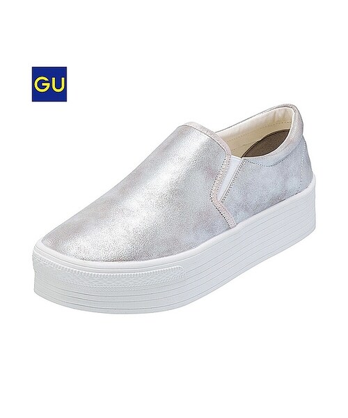 GU(ジーユー)の「(GU)WOMENプラットフォームスリッポン(WOMEN ⁄ シューズ・レディース・BLUE/81・M/L/S)」の2枚目の写真