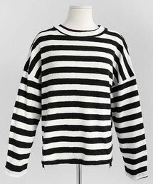 DHOLIC | ボーダーリブトップス(Tシャツ/カットソー)