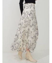 MERCURYDUO | チュール刺繍フレアスカート(スカート)