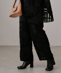 Lui's | シアーカットジャガード切替パンツ(その他パンツ)