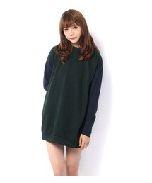 PAGEBOY | 袖切り替えバックジップミニワンピース(ワンピース/ドレス)