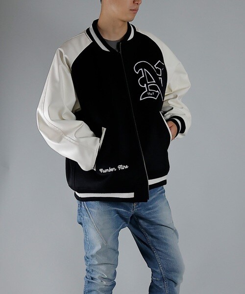 ジャケット・アウター NUMBER(N)INE WOOL RAGLAN STADIUM JACKET NUMBER (N)INE（ナンバーナイン）の「WOOL RAGLAN STADIUM JACKET-W