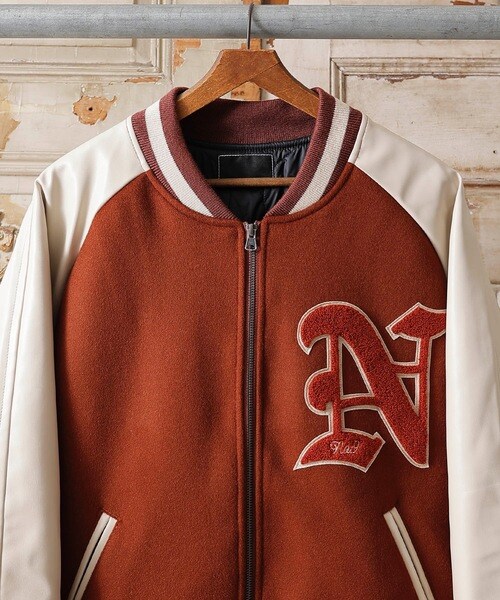 NUMBER (N)INE（ナンバーナイン）の「WOOL RAGLAN STADIUM JACKET-W