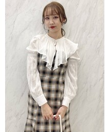 dazzlin | ケープカラードッキングワンピース(ワンピース)