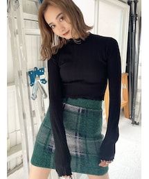 EMODA | クラッシュショートリブニット(ニット/セーター)